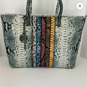 Badgley Mischka Snakeskin tote